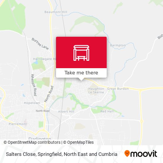 Salters Close, Springfield map