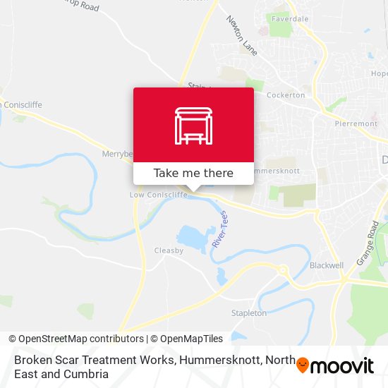 Broken Scar Treatment Works, Hummersknott map