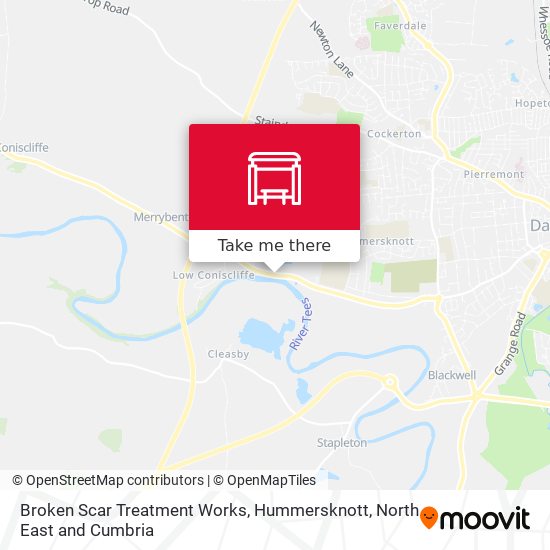 Broken Scar Treatment Works, Hummersknott map