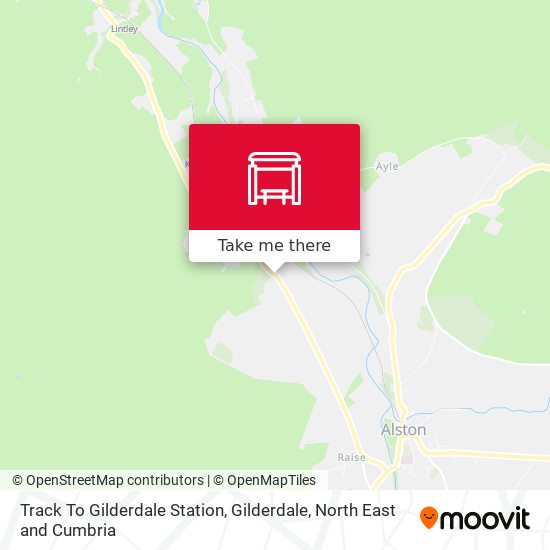 Track To Gilderdale Station, Gilderdale map