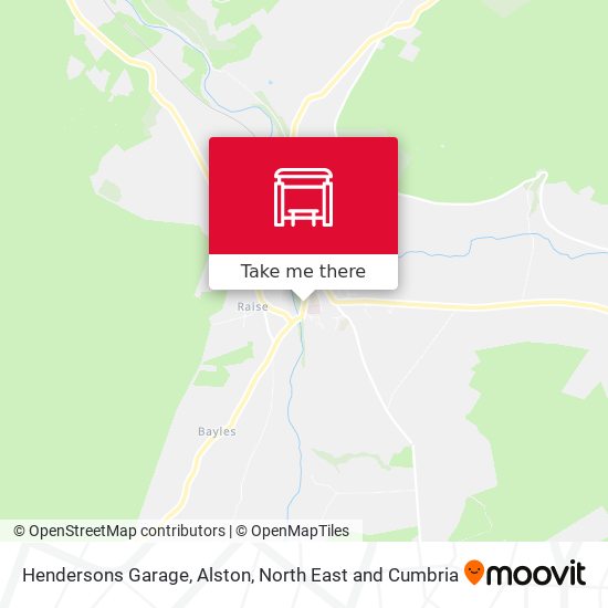 Hendersons Garage, Alston map