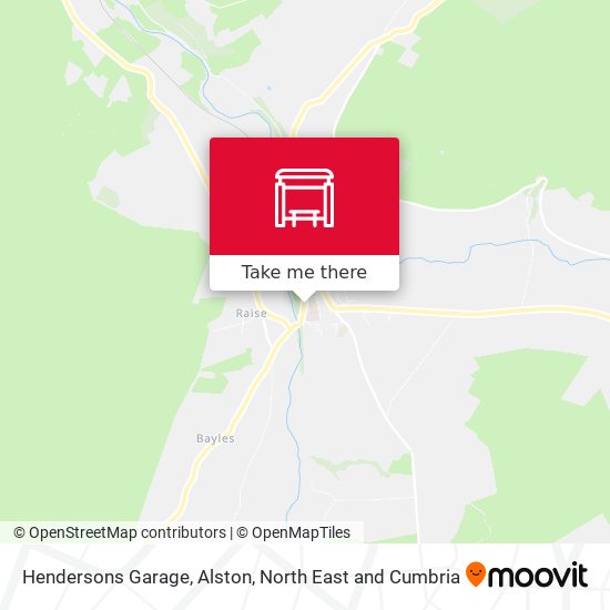 Hendersons Garage, Alston map