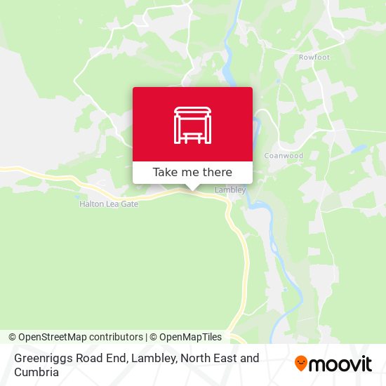 Greenriggs Road End, Lambley map