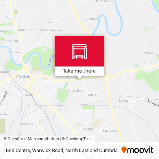 Bed Centre, Warwick Road map