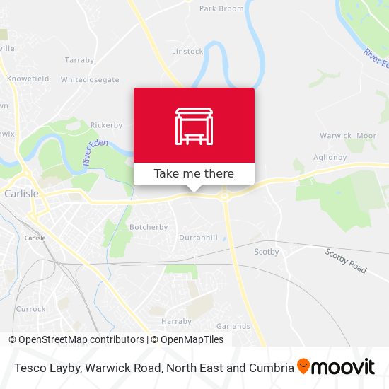 Tesco Layby, Warwick Road map