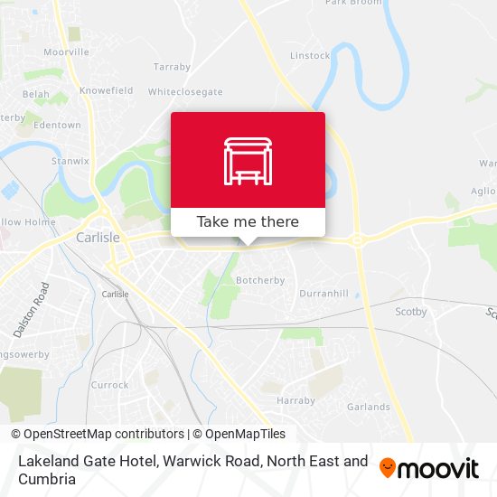 Lakeland Gate Hotel, Warwick Road map