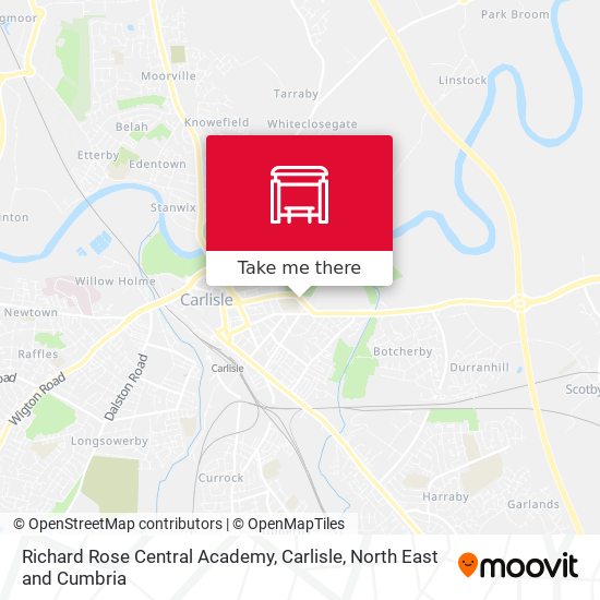 Richard Rose Central Academy, Carlisle map