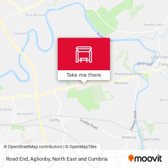 Road End, Aglionby map