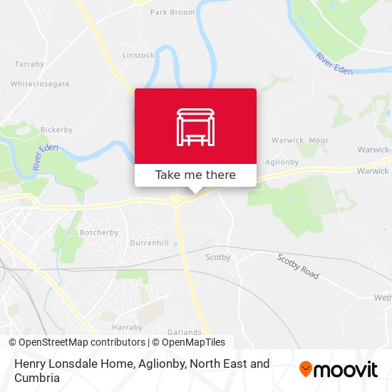 Henry Lonsdale Home, Aglionby map