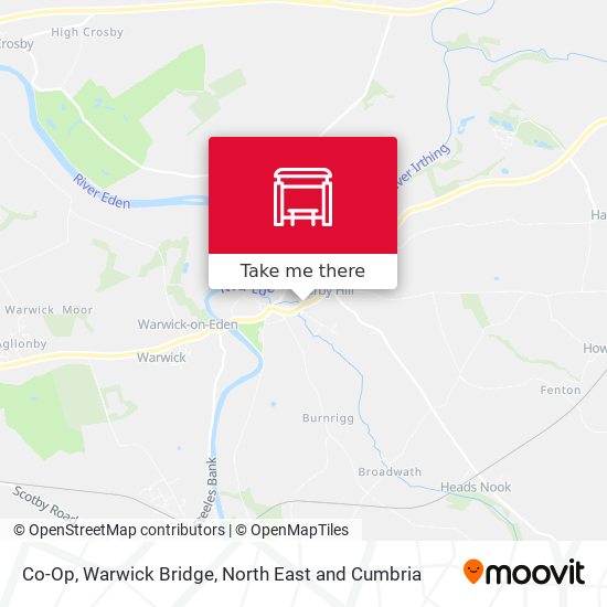 Co-Op, Warwick Bridge map