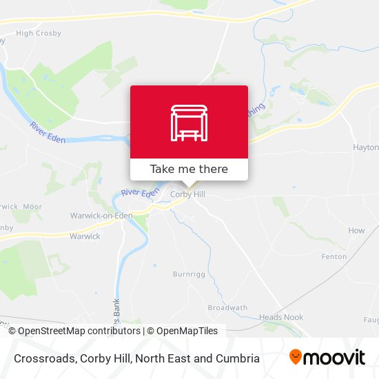 Crossroads, Corby Hill map