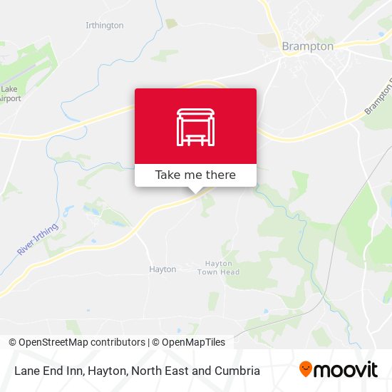 Lane End Inn, Hayton map