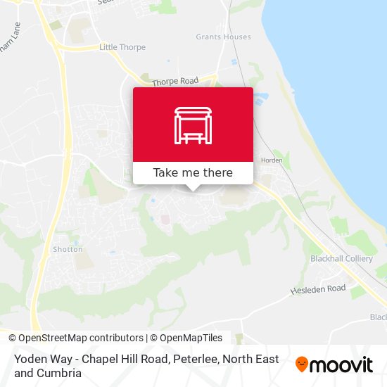 Yoden Way - Chapel Hill Road, Peterlee map