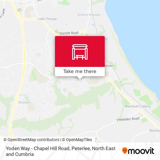 Yoden Way - Chapel Hill Road, Peterlee map