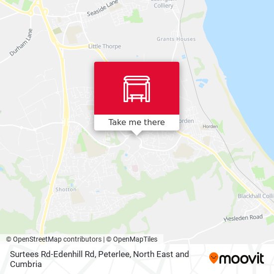 Surtees Rd-Edenhill Rd, Peterlee map