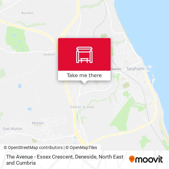 The Avenue - Essex Crescent, Deneside map