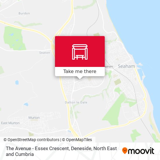 The Avenue - Essex Crescent, Deneside map