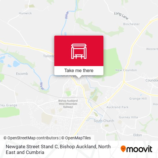 Newgate Street Stand C, Bishop Auckland map