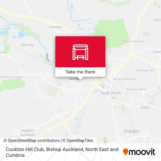 Cockton Hill Club, Bishop Auckland map