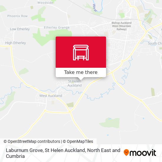 Laburnum Grove, St Helen Auckland map