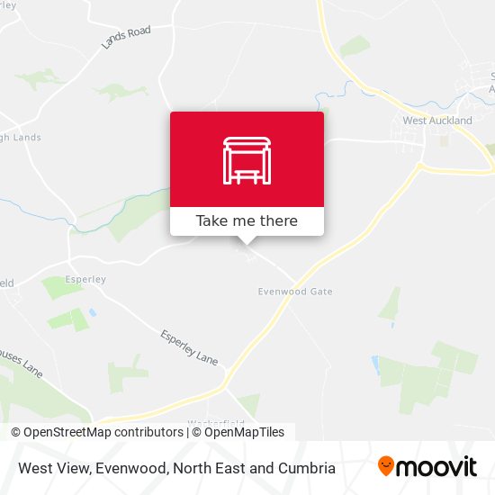 West View, Evenwood map