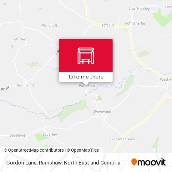 Gordon Lane, Ramshaw map