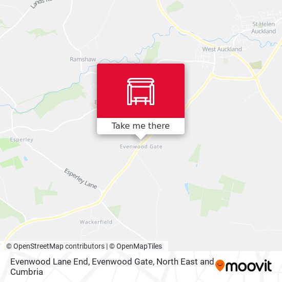 Evenwood Lane End, Evenwood Gate map