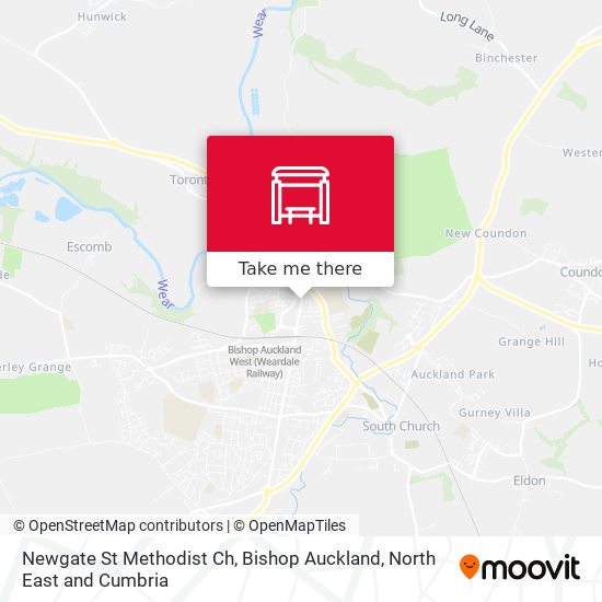 Newgate St Methodist Ch, Bishop Auckland map