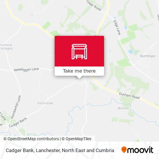 Cadger Bank, Lanchester map