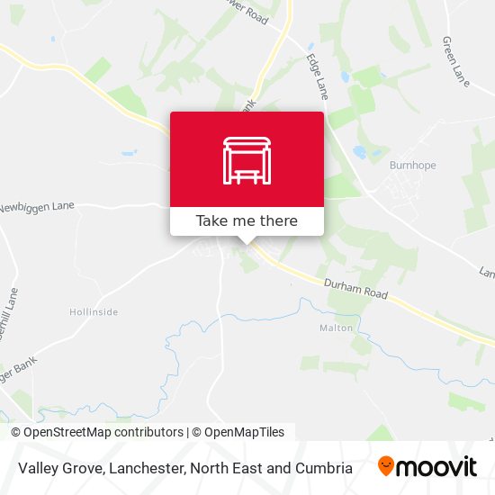 Valley Grove, Lanchester map