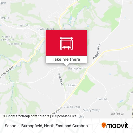 Schools, Burnopfield map