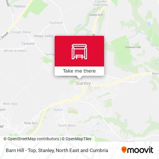 Barn Hill - Top, Stanley map