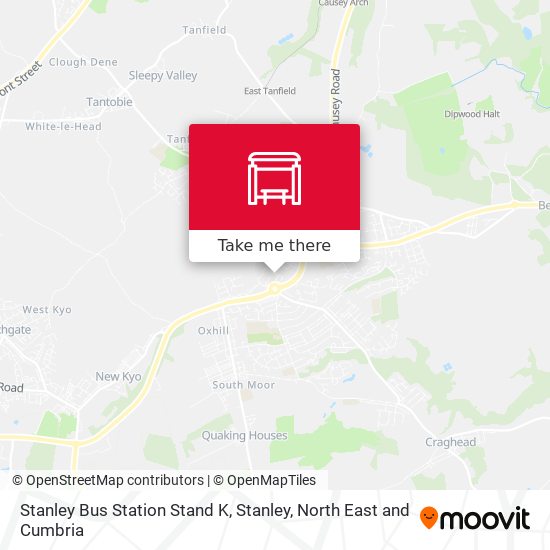 Stanley Bus Station Stand K, Stanley map