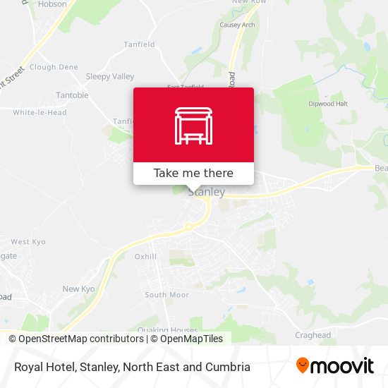 Royal Hotel, Stanley map