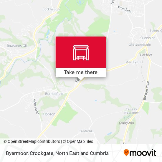 Byermoor, Crookgate map
