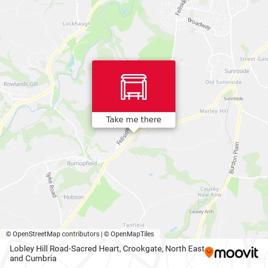 Lobley Hill Road-Sacred Heart, Crookgate map