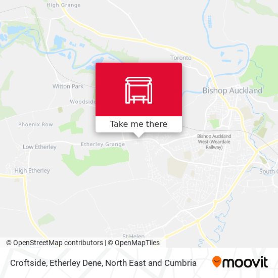 Croftside, Etherley Dene map