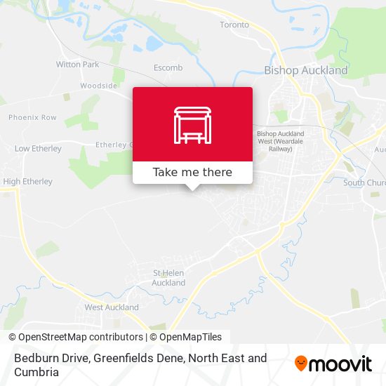 Bedburn Drive, Greenfields Dene map