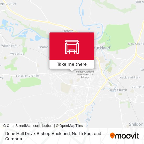 Dene Hall Drive, Bishop Auckland map