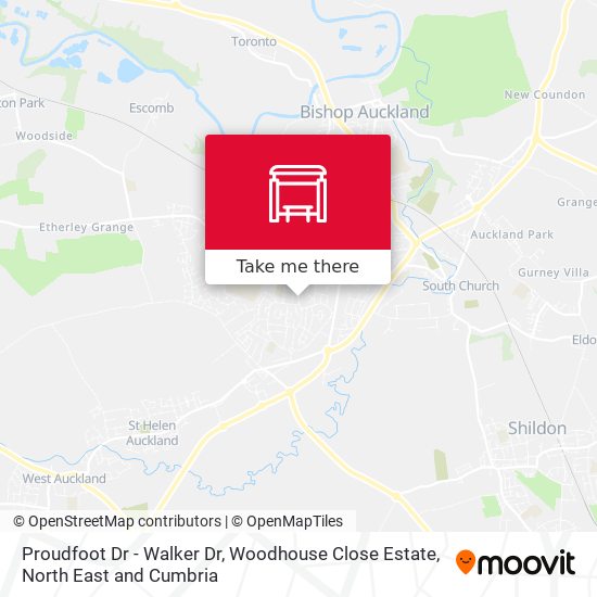 Proudfoot Dr - Walker Dr, Woodhouse Close Estate map