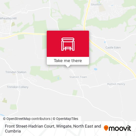 Front Street-Hadrian Court, Wingate map