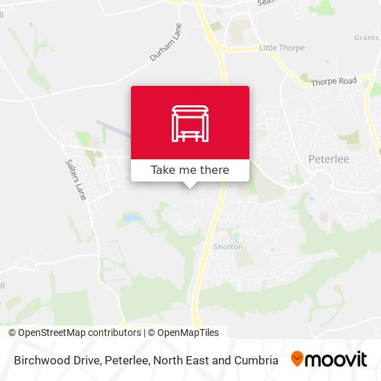 Birchwood Drive, Peterlee map