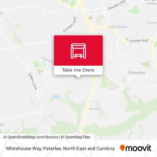 Whitehouse Way, Peterlee map