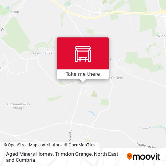 Aged Miners Homes, Trimdon Grange map