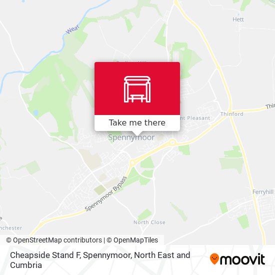 Cheapside Stand F, Spennymoor map