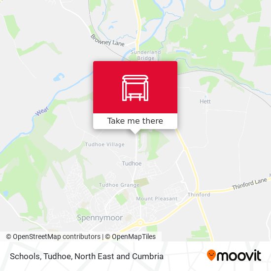 Schools, Tudhoe map