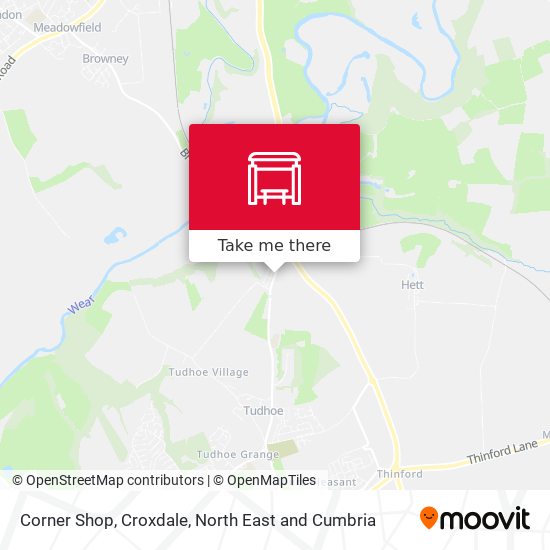 Corner Shop, Croxdale map