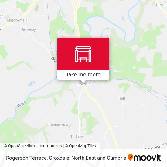 Rogerson Terrace, Croxdale map