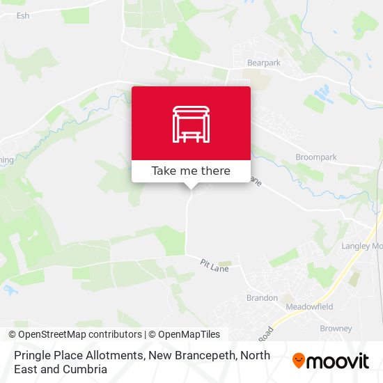 Pringle Place Allotments, New Brancepeth map