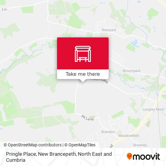 Pringle Place, New Brancepeth map